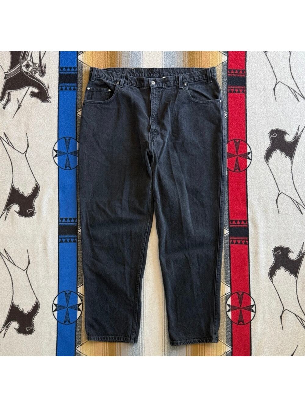 Vintage 90s Men’s Levi’s 545 Loose Fit Jeans Size 42x32 Black Bronze Tab 1998
